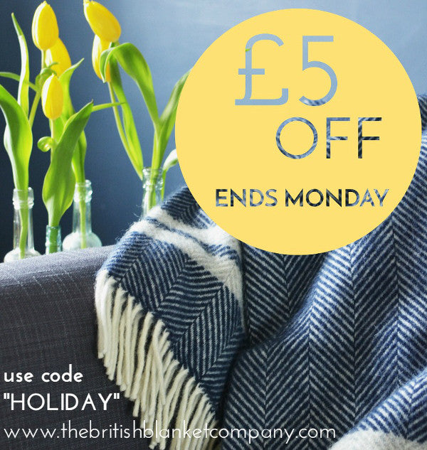 £5 off every throw this Bank Holiday Weekend The British Blanket Company