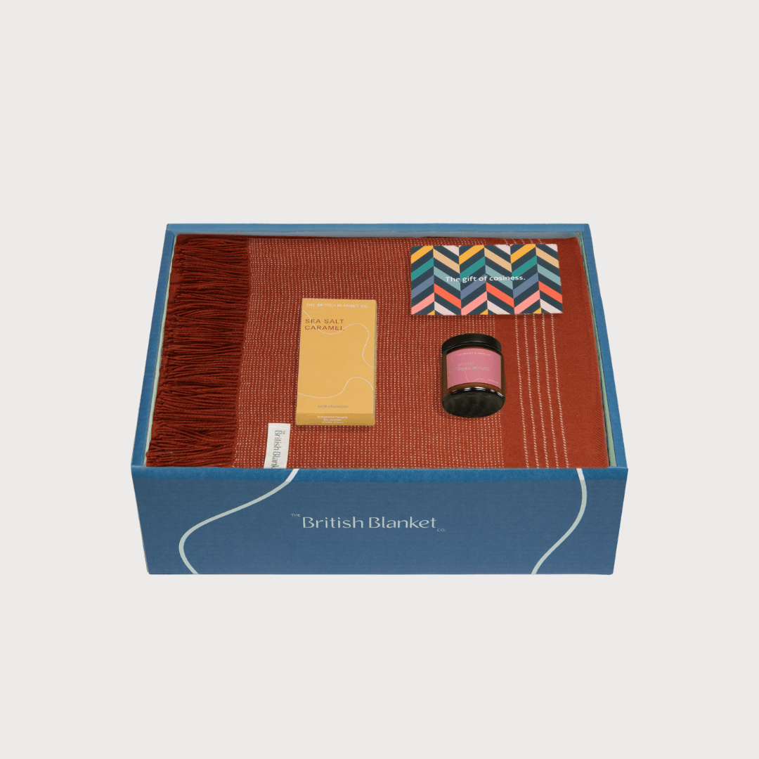 Alpaca Blanket Gift Box: Flame Orange