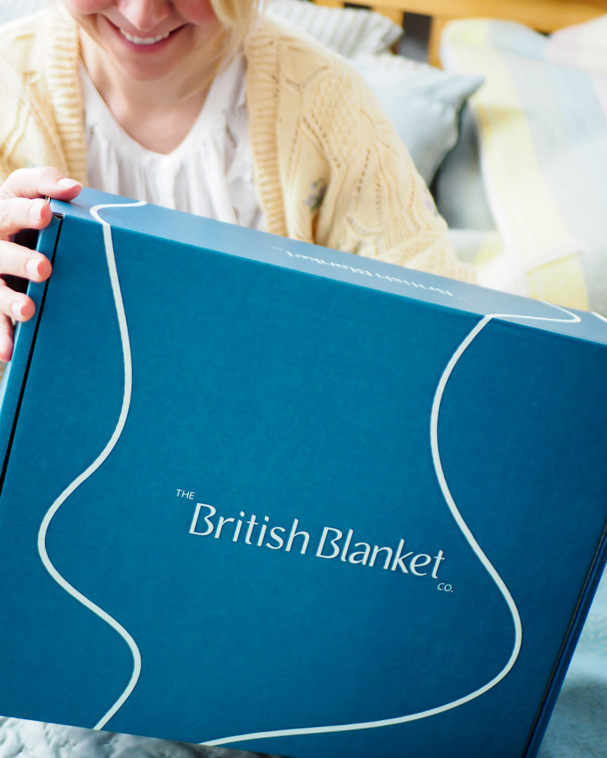 Merino Blanket Gift Box: Smoke Blue