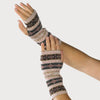 Cashmere Blend Fair Isle Wrist Warmers: Anthracite