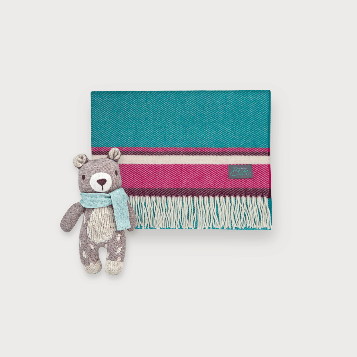 Merino Lambswool Baby Blanket Gift Bundle: Marina