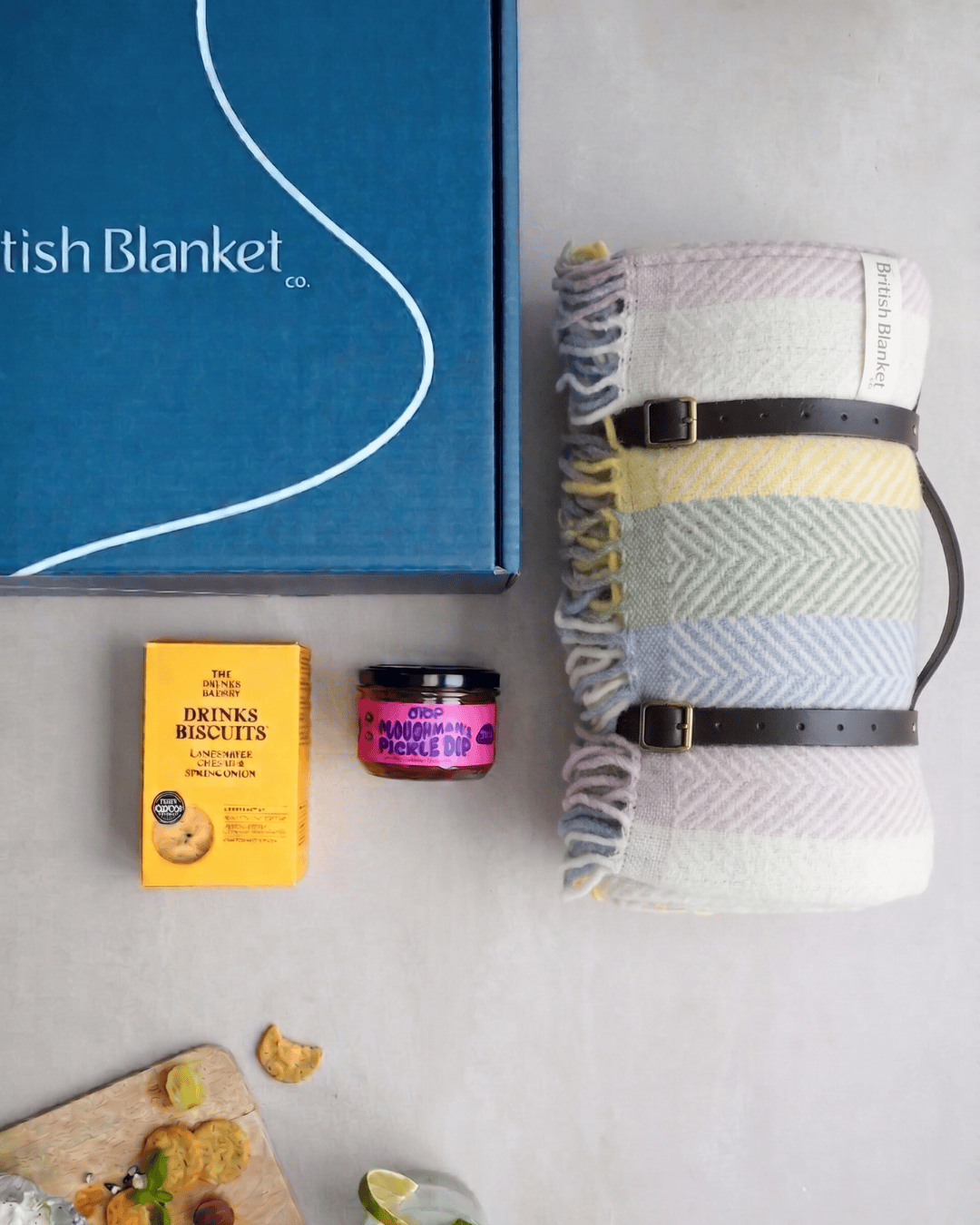 Picnic Blanket Gift Box: Rainbow Pastel