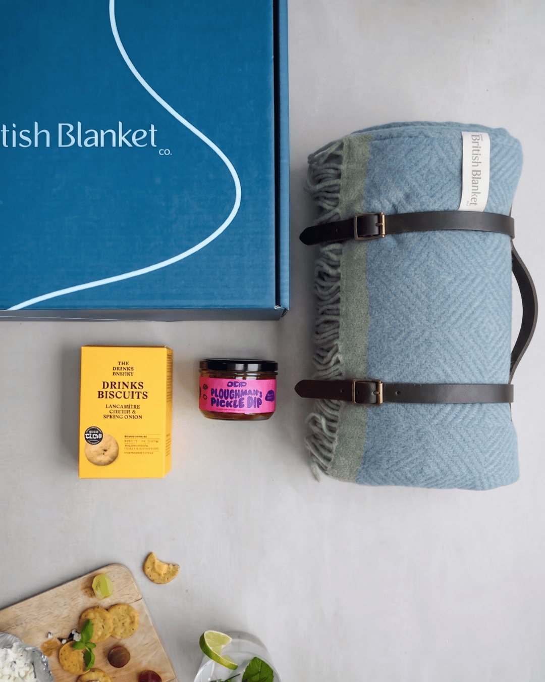 Picnic Blanket Gift Box: Sea Holly & Lichen