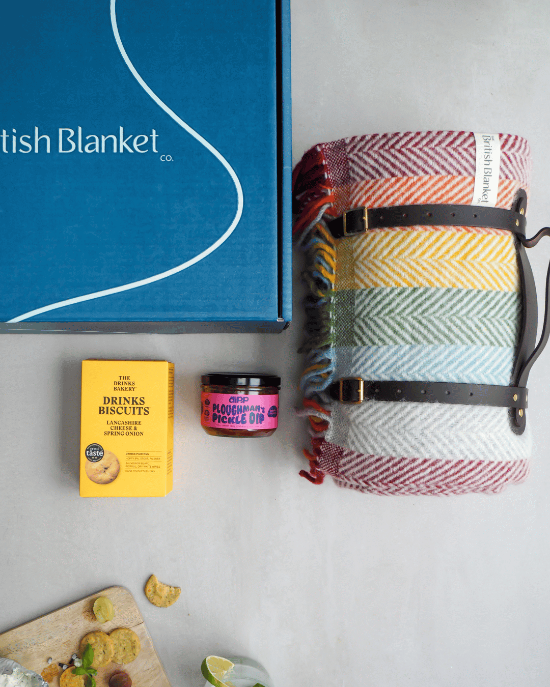 Picnic Blanket Gift Box: Rainbow Bright