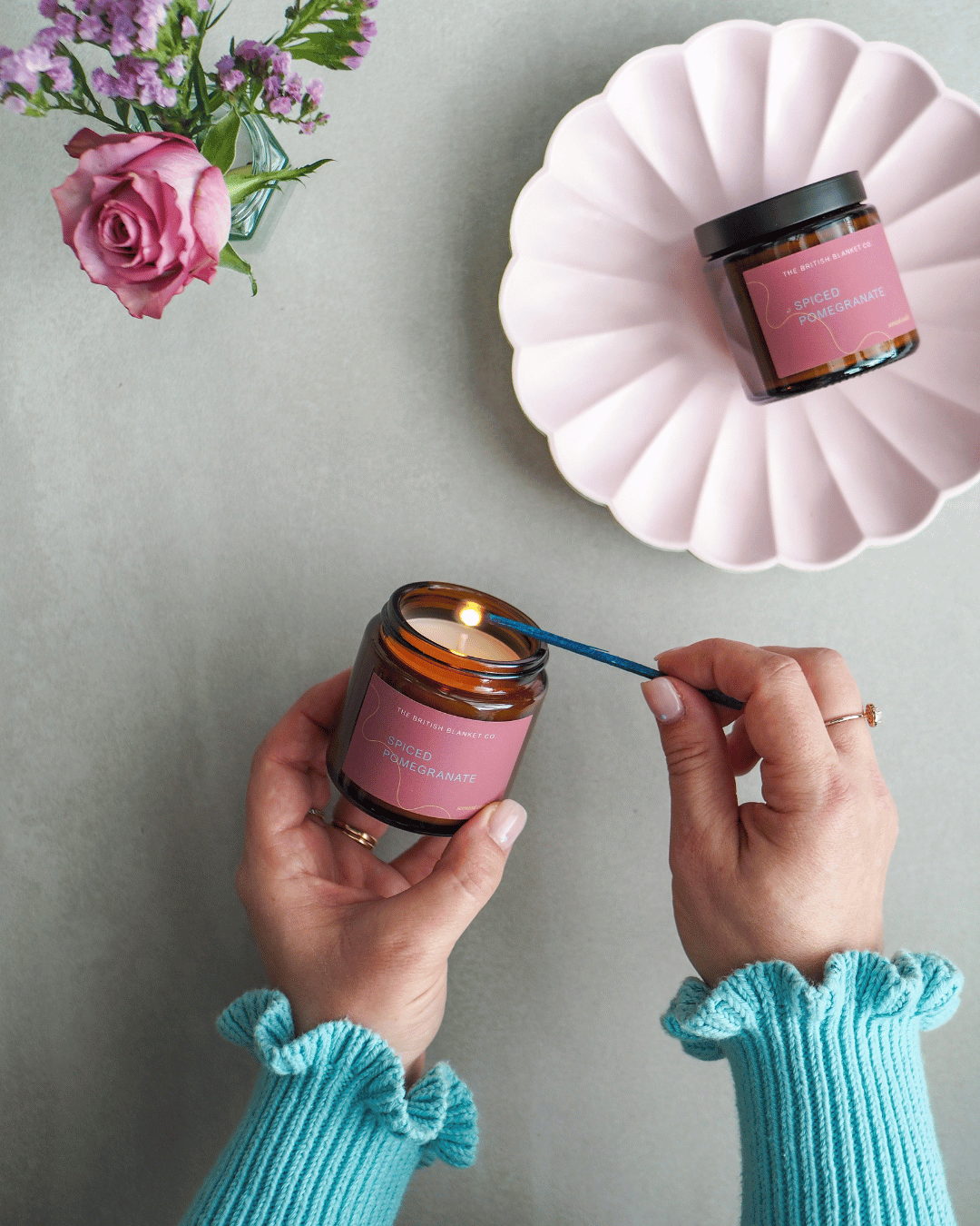 Amber Jar Candle: Spiced Pomegranate