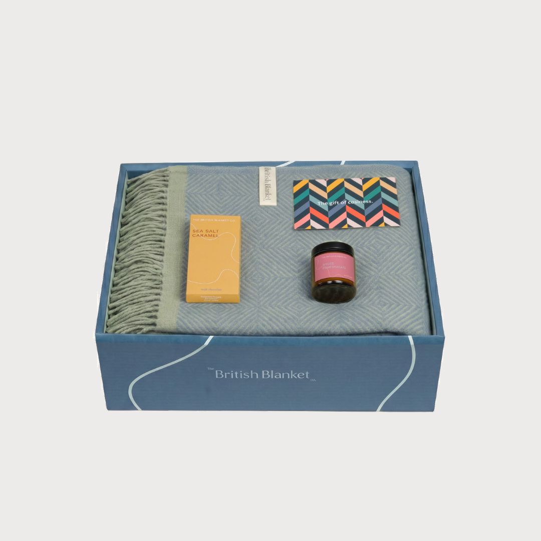Wildweave Blanket Gift Box: Sea Holly & Lichen