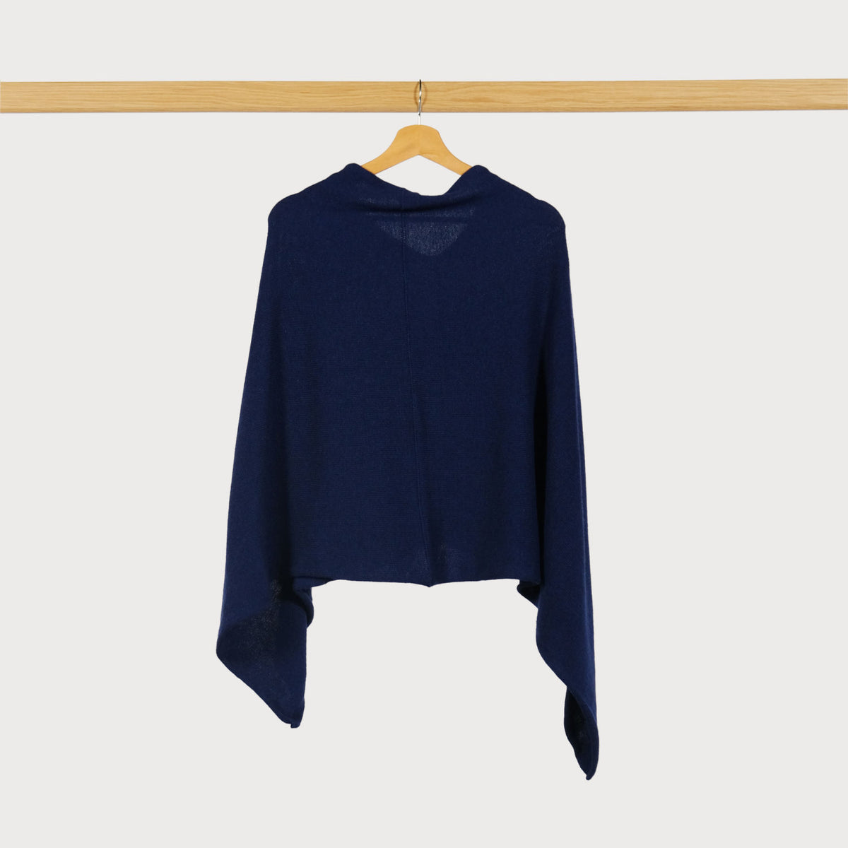 Cashmere Blend Poncho: Midnight