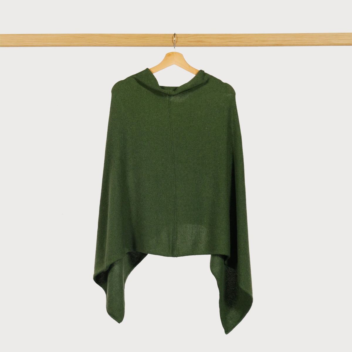 Cashmere Blend Poncho: Olive