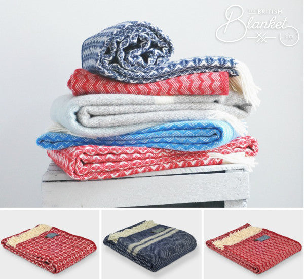 Ahoy there! Nautical throws in classic navy, white and red
