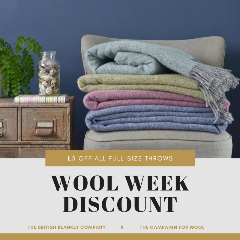 Wool Week 2019: £5 off full-size throws & picnic rugs