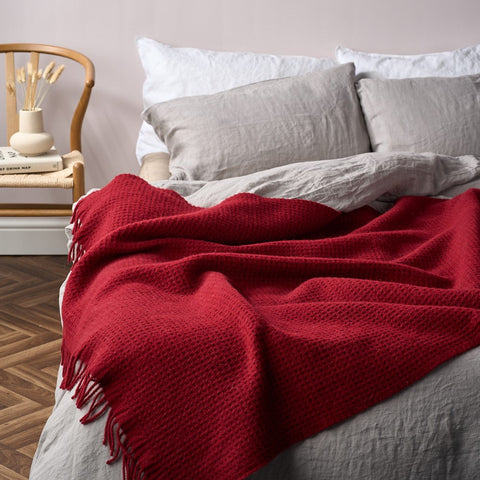 Red Wool Throws and Blankets | The British Blanket Company