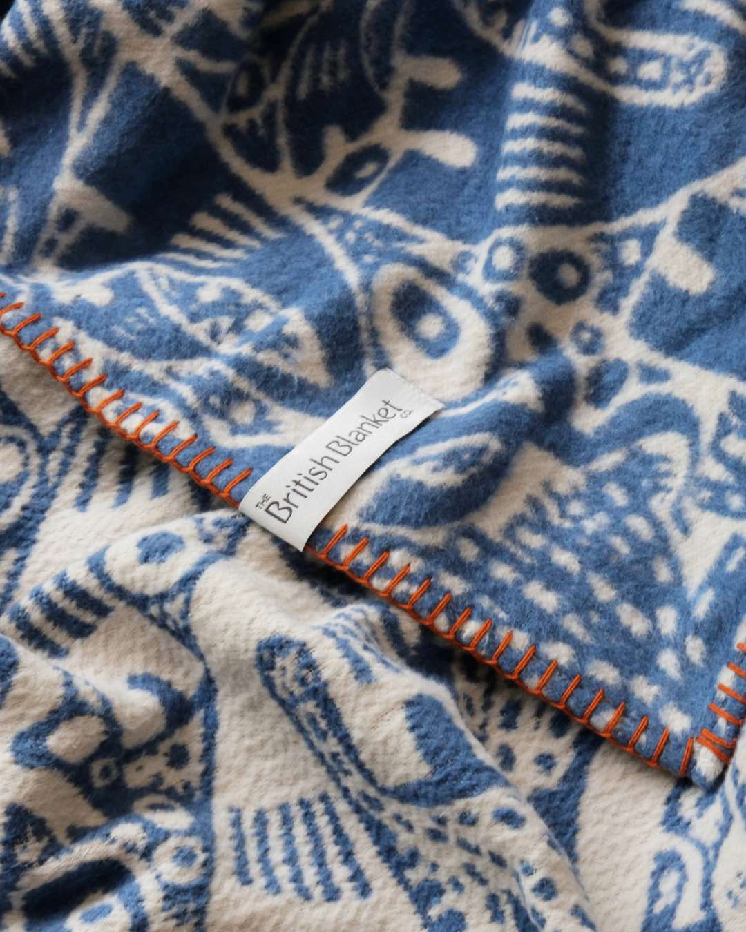 Angie Lewin Blanket: Rockpool in Blue