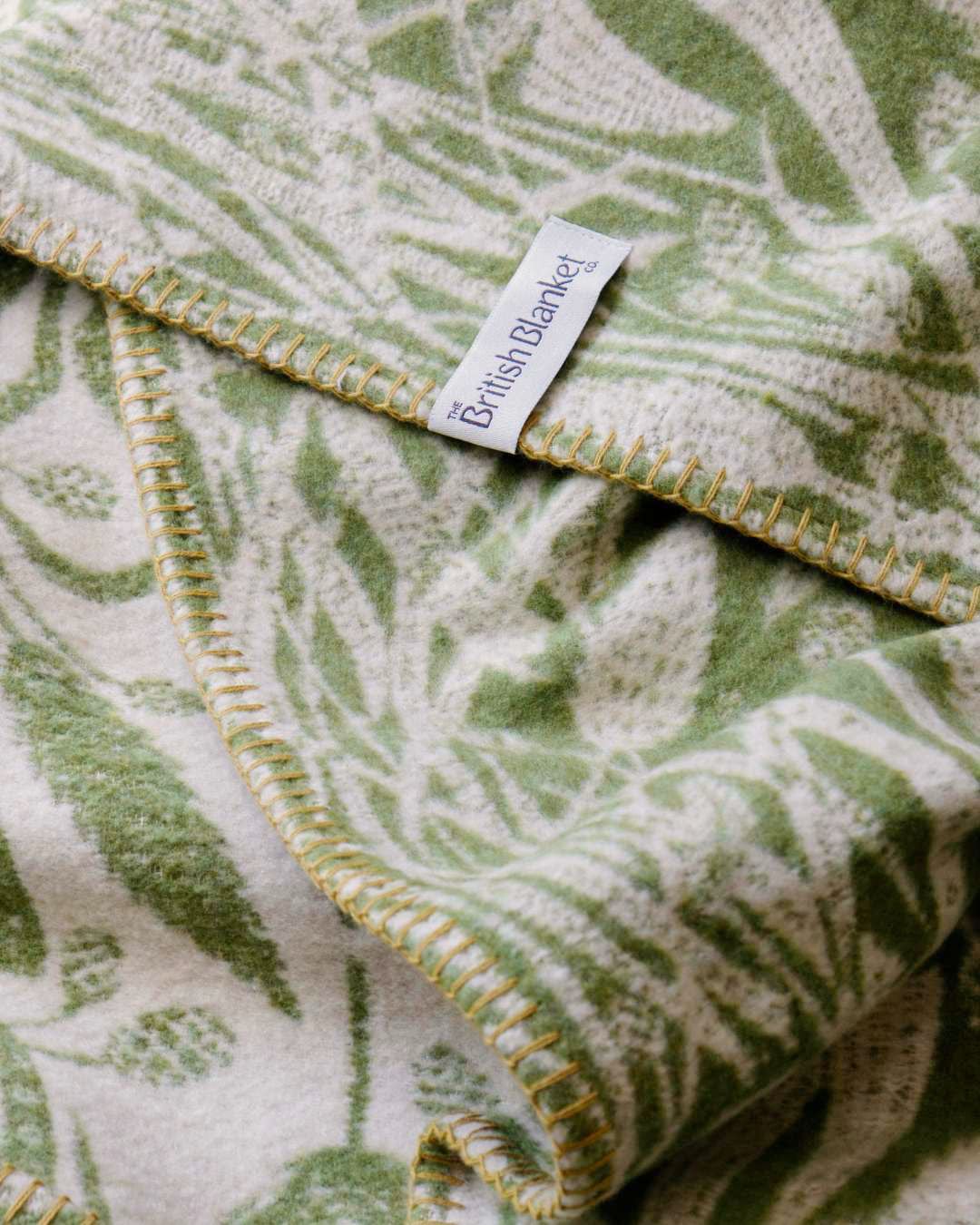 Angie Lewin Blanket: Field's Edge in Green