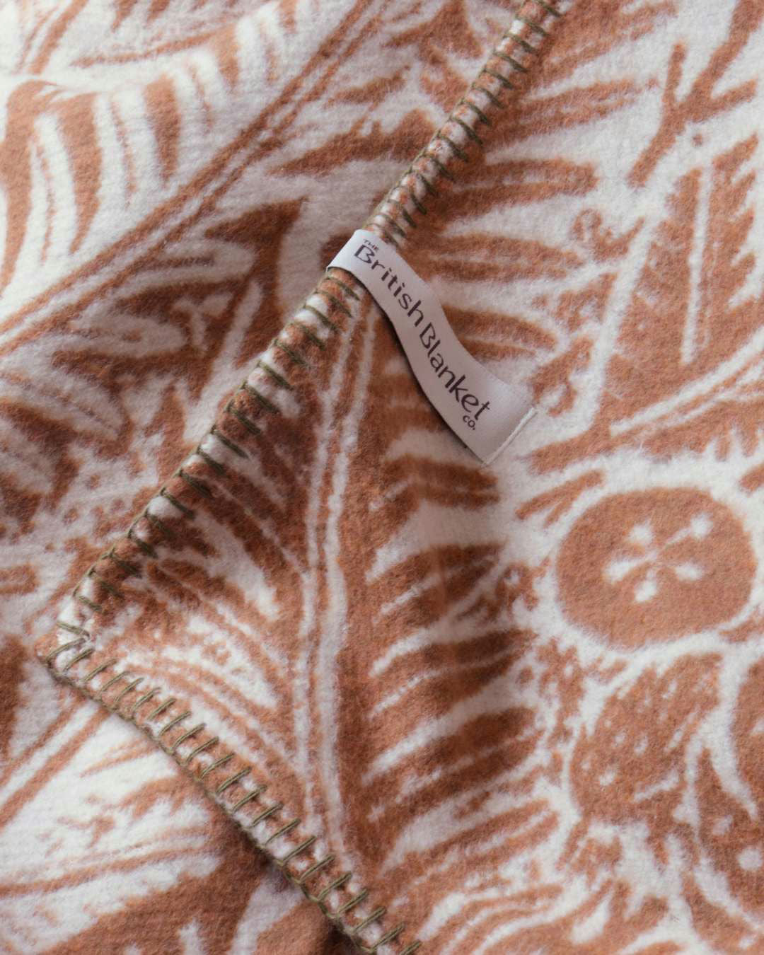 Angie Lewin Blanket: Forest Floor in Rust