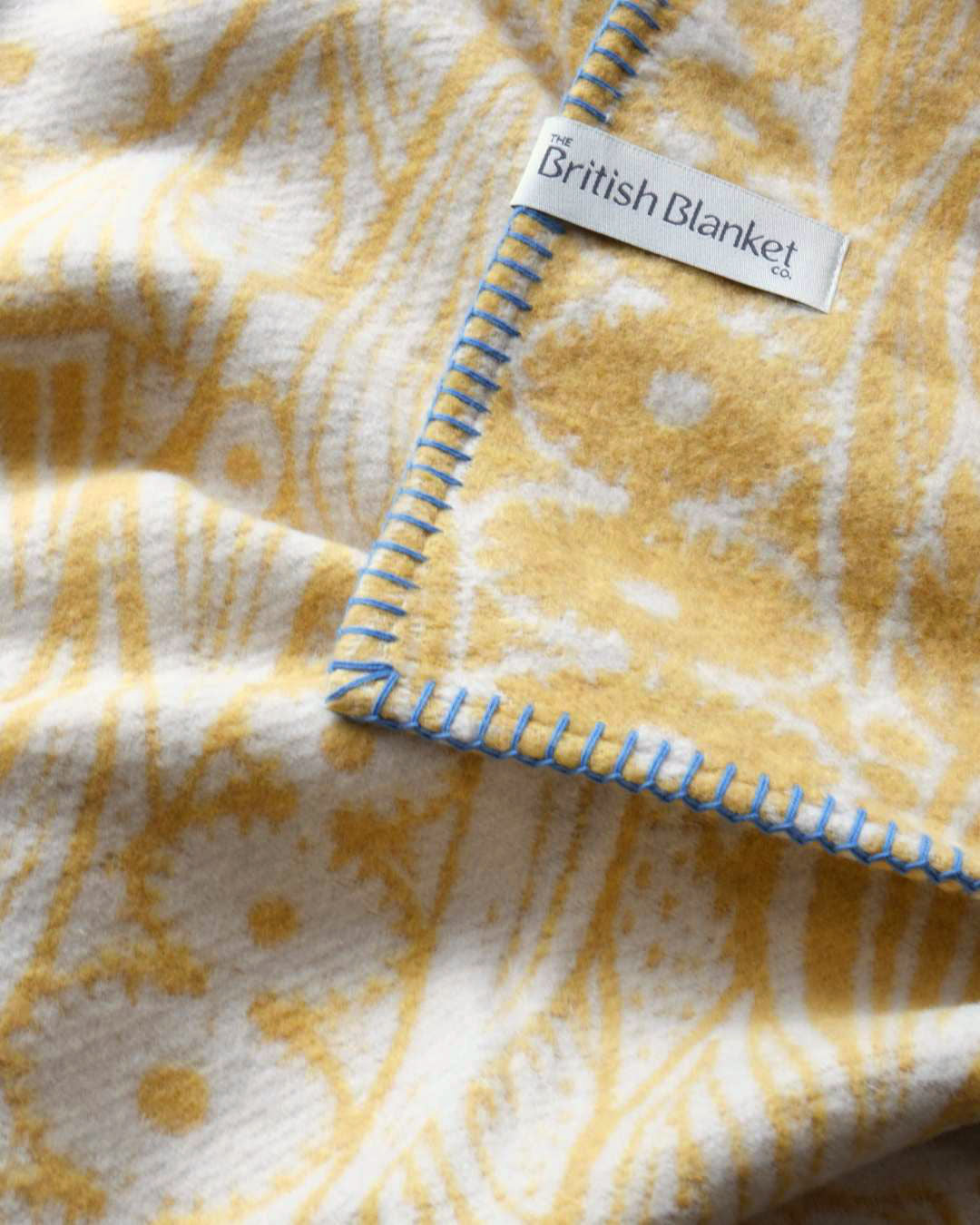 Angie Lewin Blanket: Meadow Grass in Yellow