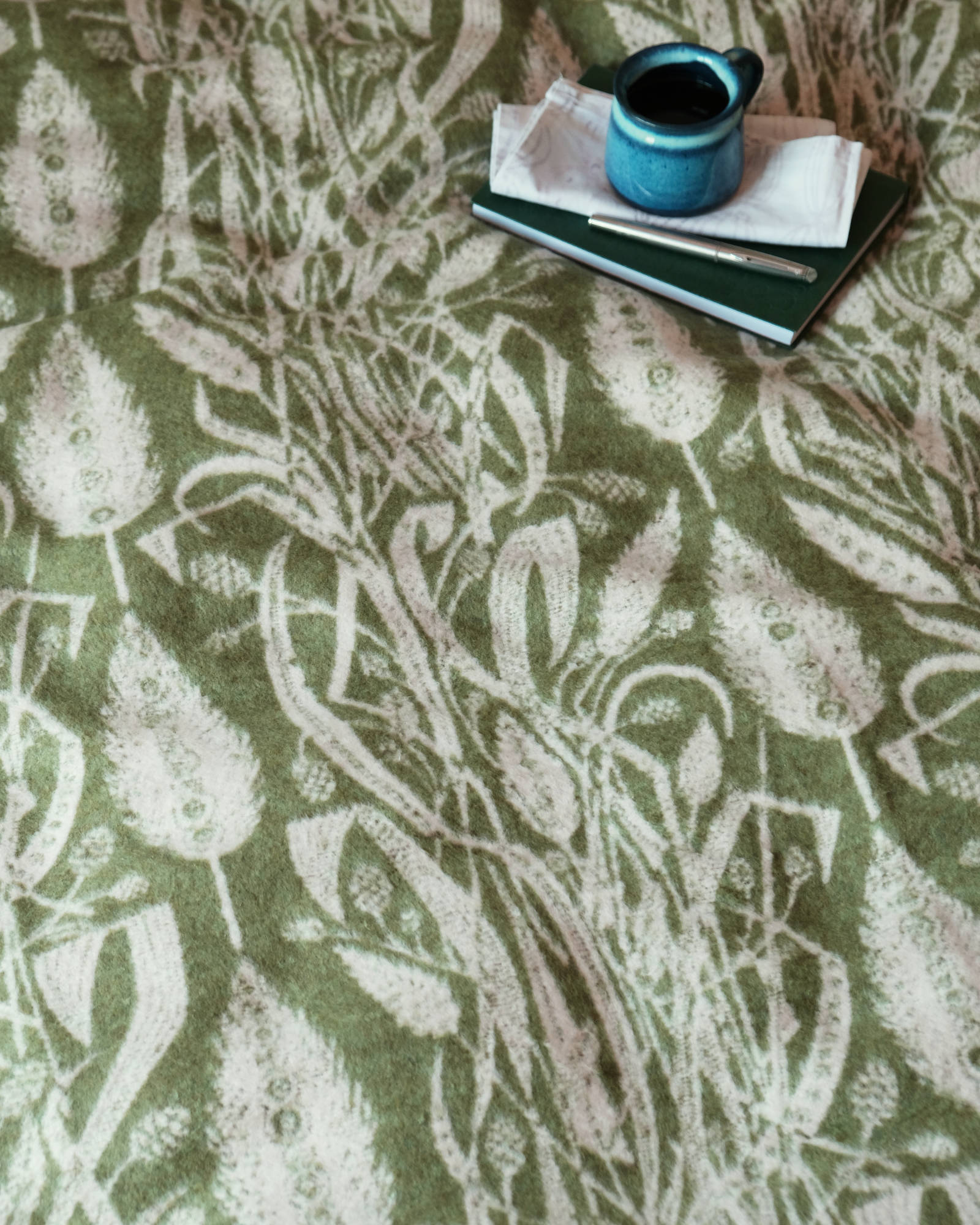 Angie Lewin Blanket: Field's Edge in Green