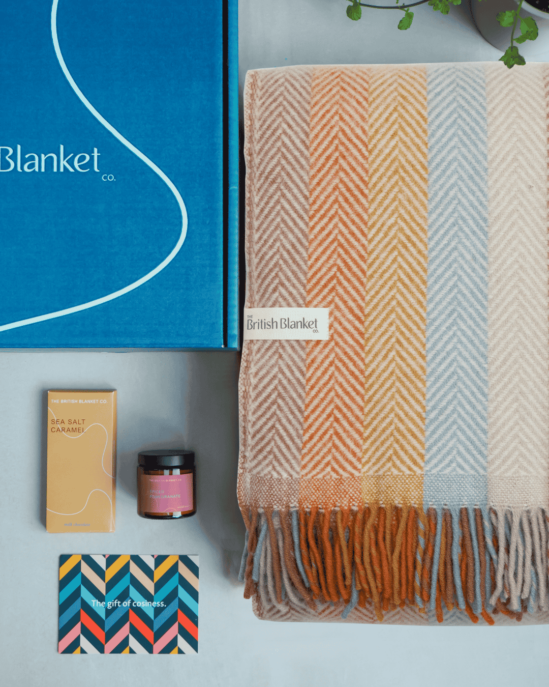 Rainbow Stripe Blanket Gift Box: Boho