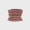 Cashmere Blend Fair Isle Snood Scarf: Berry