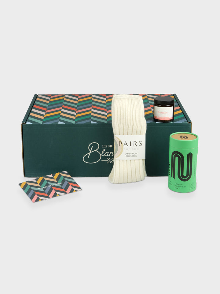 wellness me time Blanket cosy gift box collection by The British Blanket Company