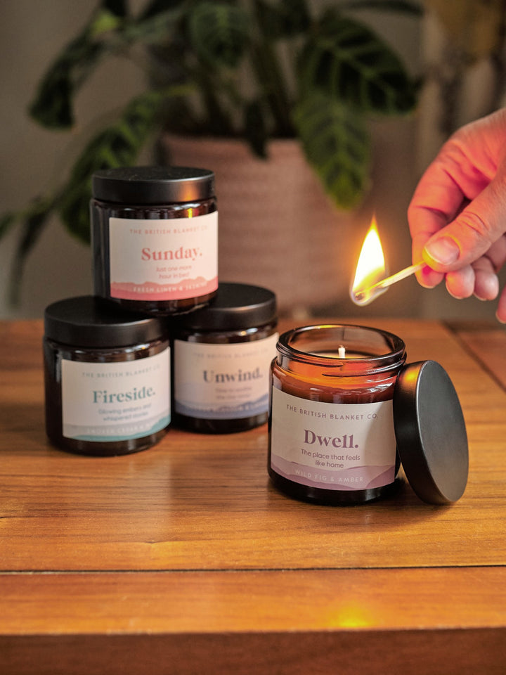 candles Cosy gifts collection by The British Blanket Company