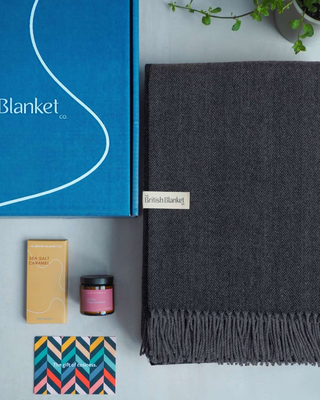 Merino Blanket Gift Box: Graphite Grey