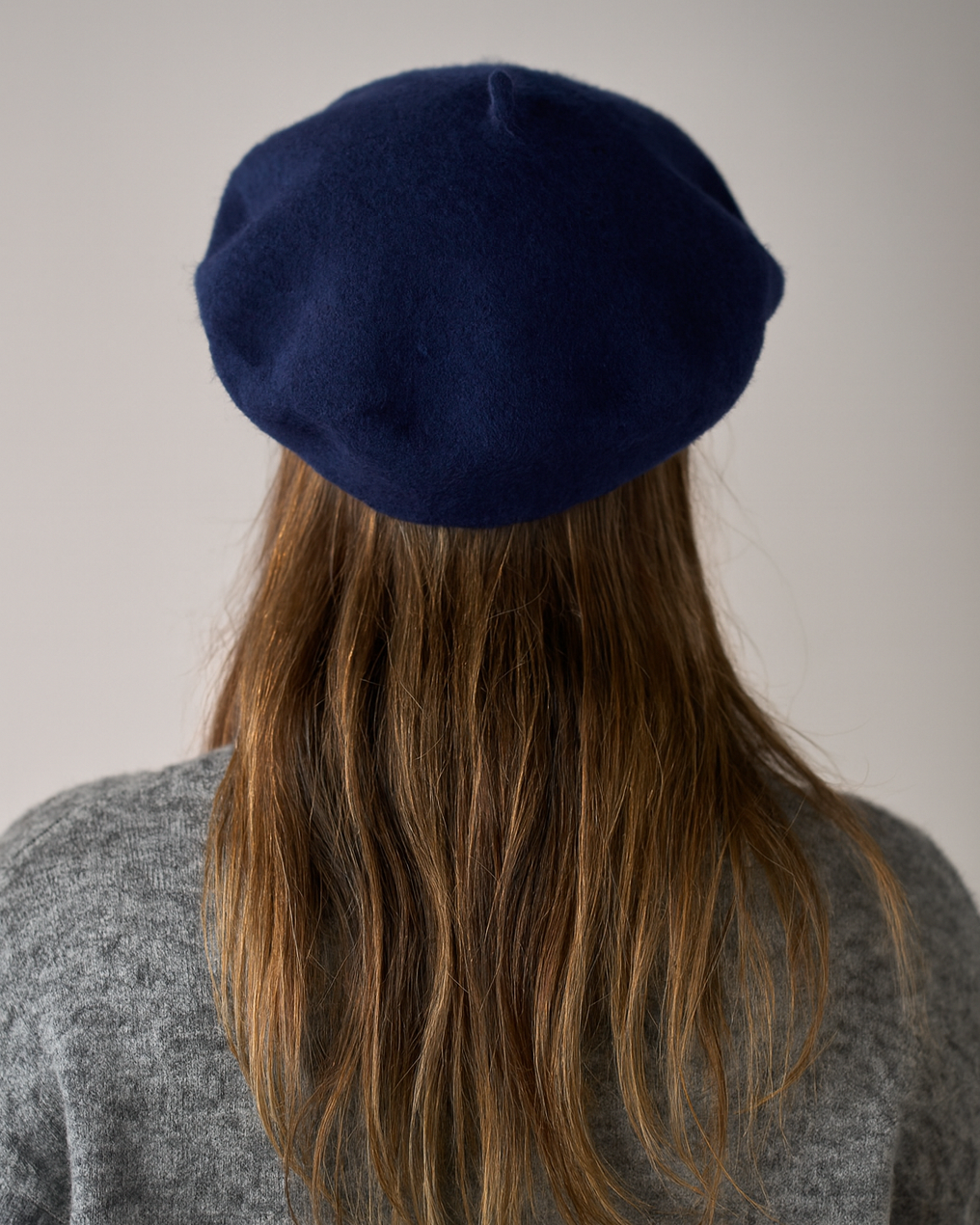 Wool Beret Hat in Navy Blue The British Blanket Company