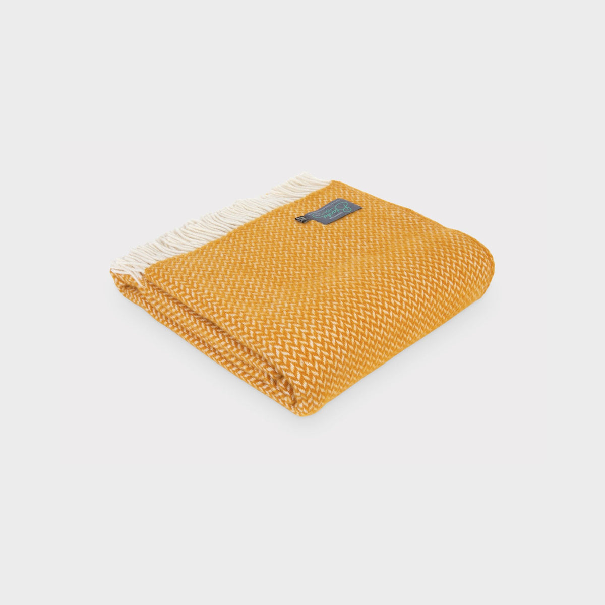 Saffron Yellow Herringbone Throw The British Blanket Company Saffron yellow herringbone throw the british blanket company