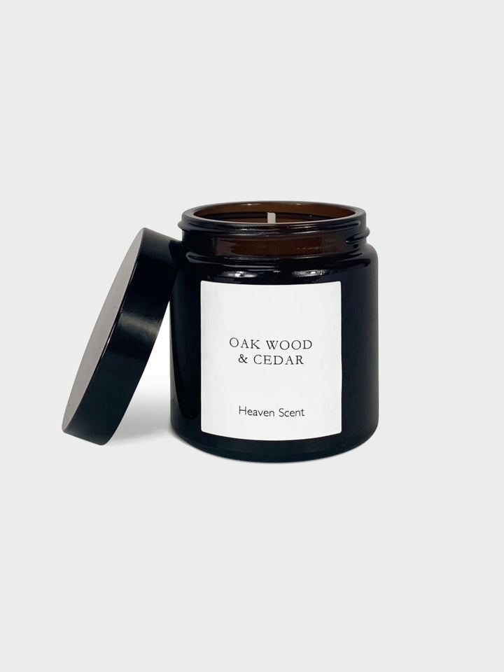 Amber Jar Candle - Oak Wood & Cedar The British Blanket Company cosy gifts
