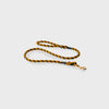 Wool Rope Dog Lead: Mustard Yellow and Charcoal