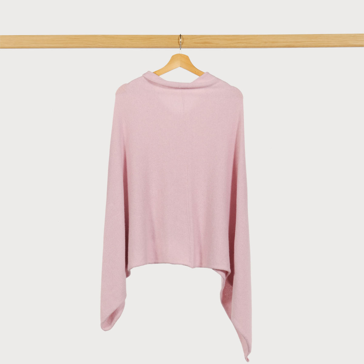 Cashmere Blend Poncho: Rose
