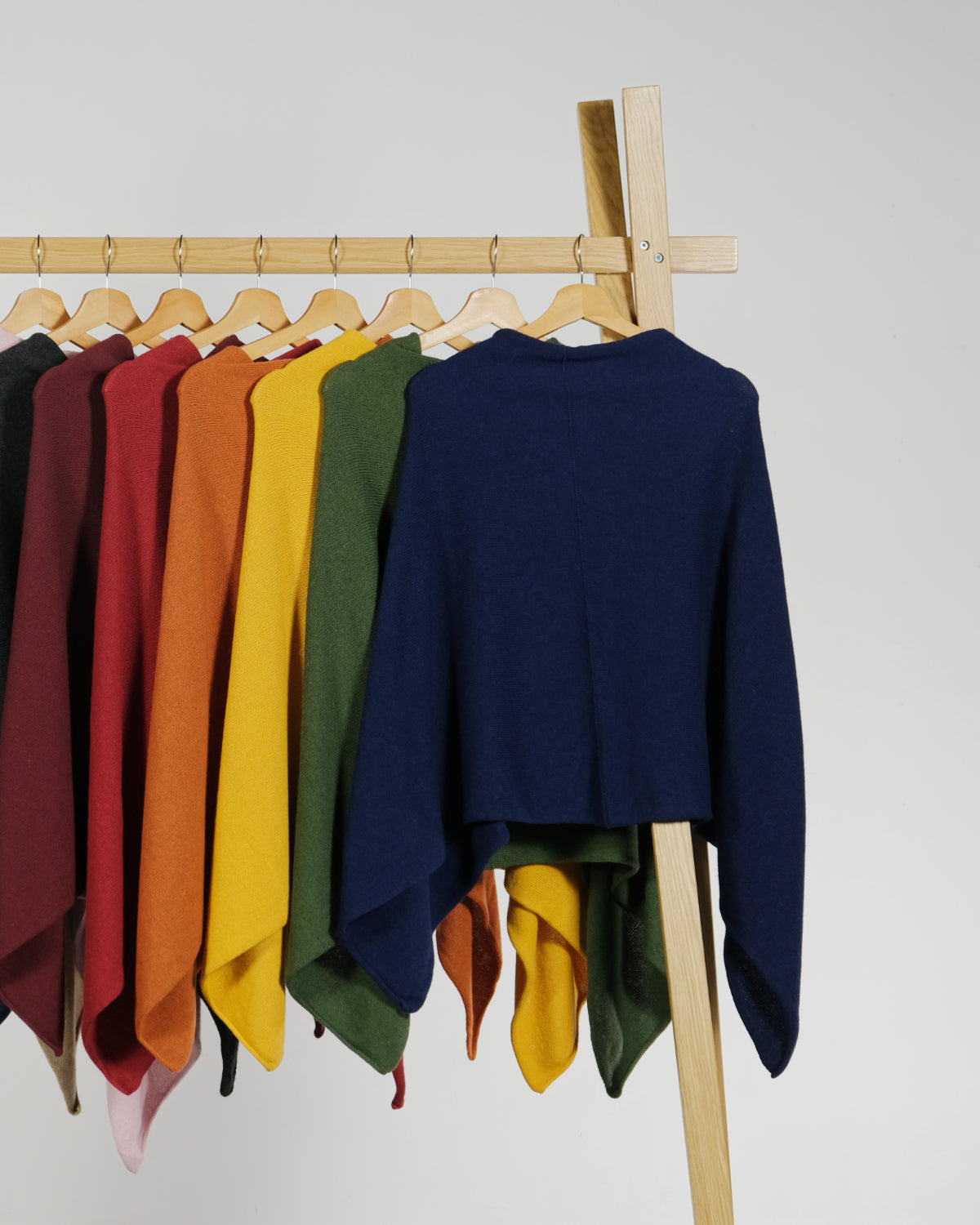 Cashmere Blend Poncho: Midnight