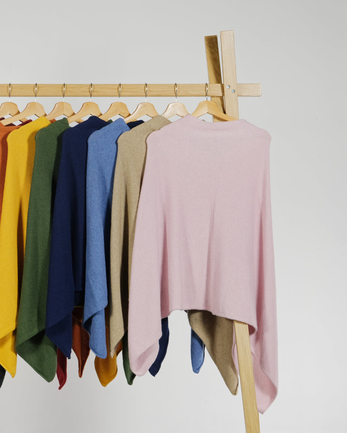 Cashmere Blend Poncho: Rose
