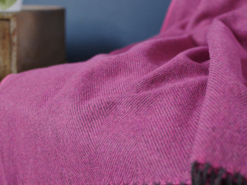 extra soft pink wool blanket uk