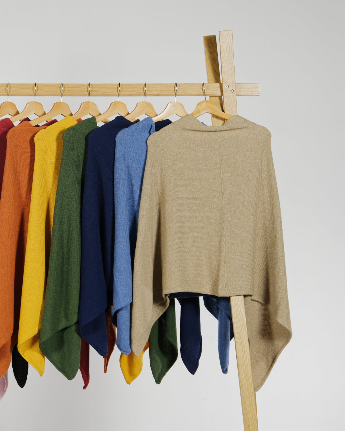 Cashmere Blend Poncho: Truffle