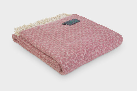 Pink Wool Throws and Blankets | The British Blanket Company