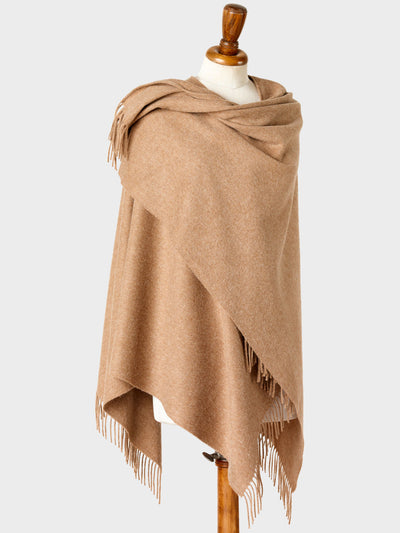 wearable blanket wrap shawl made from soft merino lambswool by The British Blanket Company